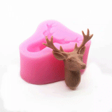 Maxbell Christmas Deer Head Mold Silicone Fondant Cake Decorating Chocolate Mould