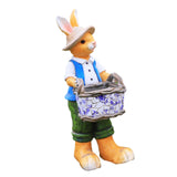 Maxbell Rabbit Garden Statue Craft Durable Animal Sculpture for Cafe Hotel Apartment Boy