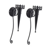 Maxbell 2Pcs Medieval Wall Candle Sconce Torch Design for Bedroom Dining Room Patio
