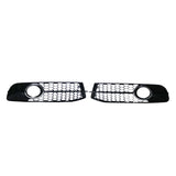 Maxbell 2Pcs Fog Light Cover Grilles for Audi A6 C6 S-Line Facelifted 08-11 Argent