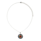 Maxbell Round Circle Transgender Transexual LGBT Gay Pride Rainbow Necklace Round 1