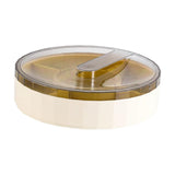 Maxbell Rotating Storage Box Fruit Plate Multipurpose Tray for Party Kitchen Home White