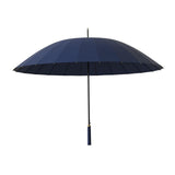 Maxbell 16 Ribs Long Handle Umbrella Weatherproof for Short Trips Backpacking Gift Navy Blue