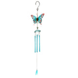 Max Butterfly Wind Chime Tube Ornament Yard Garden Hanging Decoration Blue