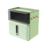 Maxbell Wall Mounted Toilet Paper Storage Waterproof with Shelf for Cafe Hotel Decor Green