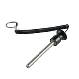 Maxbell Weight Stack Pin with Pull Rope Locking Cable Gym Equipment Replacement Part Black 8mmx125mm