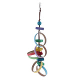 Max Birds Parrot Chew Bite Toys Cage Hanging Decor Accessory  1-Colorful Circle