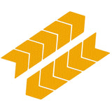 Maxbell 10x Arrow Reflective Stickers Night Sign Self Adhesive for Truck Yellow