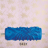Max 5'' Embossed Paint Roller Sleeve Wall Stencil Brush Flower Pattern Decor #9
