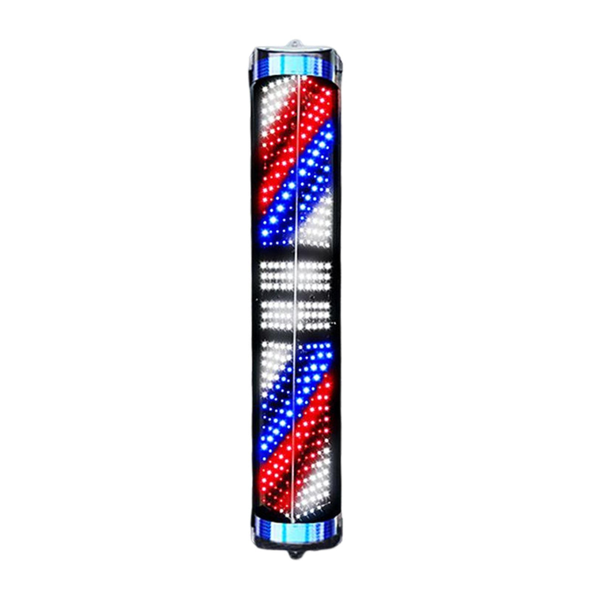 Maxbell LED Rotating Barber Pole Light Classic Waterproof for Salon Hairdressing 0.7m Blue Edge