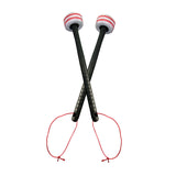 Maxbell 2 Pieces Drum Mallets Bass Percussion Mallets for Players Drum trumpet Teams 32.5cm gray red