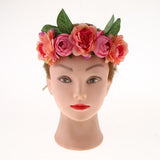 Maxbell Beach Headband Flower Hair Wreaths Wedding Headwear Headpiece Watermelon red