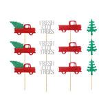Max 12x Cake Topper Truck Letters Food Pick Cupcake Pick Sticks Birthday Party