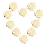 Maxbell 10 Pieces Artificial Rose Flower Head DIY Wedding Decorations champagne