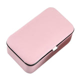 Maxbell Jewelry Box Case Organizer Mirrored Travel Storage Case Lockable Pink