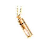 Maxbell Cremation Urn Necklace Keepsake Pendant Container for Private Items Hair Men Aureate