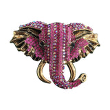 Maxbell Elephant Brooch Pin Brooches Elephant Head Lapel Pin Dress Accessories Pink