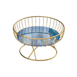 Maxbell Fruit Basket Table Centerpiece for Household Garden Dining Table Living Room Blue