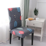 Max Super Fit Stretch Dining Chair Seat Cover Slipcover Leaves - Aladdin Shoppers