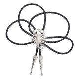 Maxbell Alloy Bolo Tie Adjustable Costume Retro Style Rope Cowboy for Women Men White