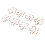 Max 8x Flower Shaped Paper Clips Bookmark Clip for Office School Home Rose Gold