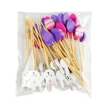 Maxbell 100x Fruit Picks Sandwiches Appetizers for Celebration Summer Party Easter Rabbit Egg