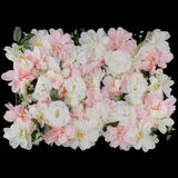 Max Artificial Rose Flower Wall Spring Flower Backdrop Light Pink+White