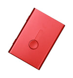 Maxbell Business Card Holder Case Metal Pocket Card Holder Name Card  Red