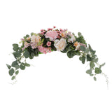 Max Artificial Flower Door Lintel Wreath Garland Window Door Decor Champagne