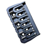 Maxbell Guitar Fixed Bridge Guitar Tailpiece Replacement for 6 String Guitar Accs Black