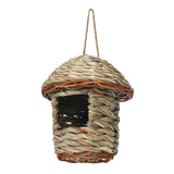 Maxbell Natural Grass Hanging Bird House Nest Hand Woven Outdoor Garden 12cmx15cm