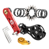 Maxbell Bike Single Speed Conversion Kit Cycling Accessories Repair Chain Tensioners Red 17T