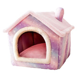 Maxbell Pet Dog Bed Warm Winter Indoor Deep Sleep Cat Pet Supplies Kennel Dog House Pink M