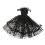 Maxbell BJD Dolls Strapless Dress for 1/6 Blythe Doll Dress Up Outfits Accs Black