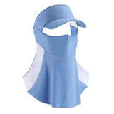 Maxbell Golf Sunscreen Mask Cool Sun Protection Face Covering for Travel Riding Gift Blue