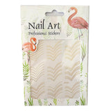 Maxbell 3D Golden Metallic Nail Art Stickers Decals Self-ahesive Tips Decorations 3