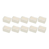 Max 10pcs No-slip Clear Chair Leg Caps Square Wood Floor Protectors 7-square