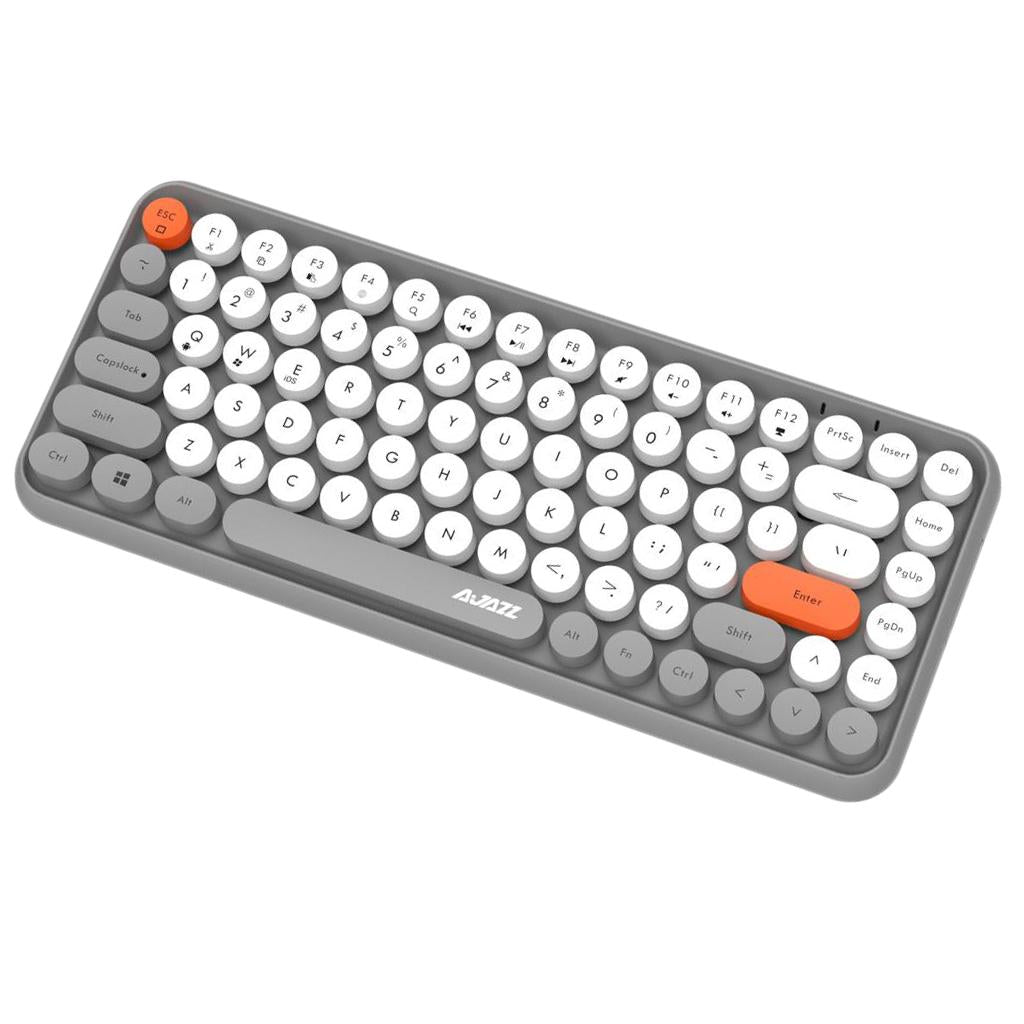 Max 84 Key Wireless Bluetooth Lightless Keyboard for PC Laptop Tablet Gray