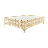 Maxbell Decorative Vanity Tray Entrance Fruit Organizer Dish Serving Tray Cake Stand Square 22.5x33.5x8cm