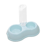 Maxbell Pets Water and Food Bowl Set Small Animals Watering Double Cats Dogs Bowls Blue