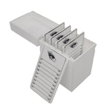 Maxbell 5 Layers Acrylic False Lash Storage Case Organizer Display Holder Box White