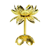 Maxbell Oil Lamp Wick Holder Telescopic Lotus Alloy Temple Liquid Ghee Wick Holder