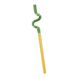 Maxbell Reusable Drinking Straws Long Glass Staw for Smoothies  Green and Yellow