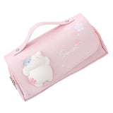 Maxbell Three Layer Pencil Case Cute Hand Held Portable for College Examination Kids Pink