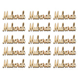 Max 15pc Wooden Eid Mubarak Party Supplies DIY Plaque Ramadan Decoration Pendant