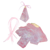 Max 6 Pieces Triangular Wedding Candy Box Paper Ribbon Party Favor  Pink