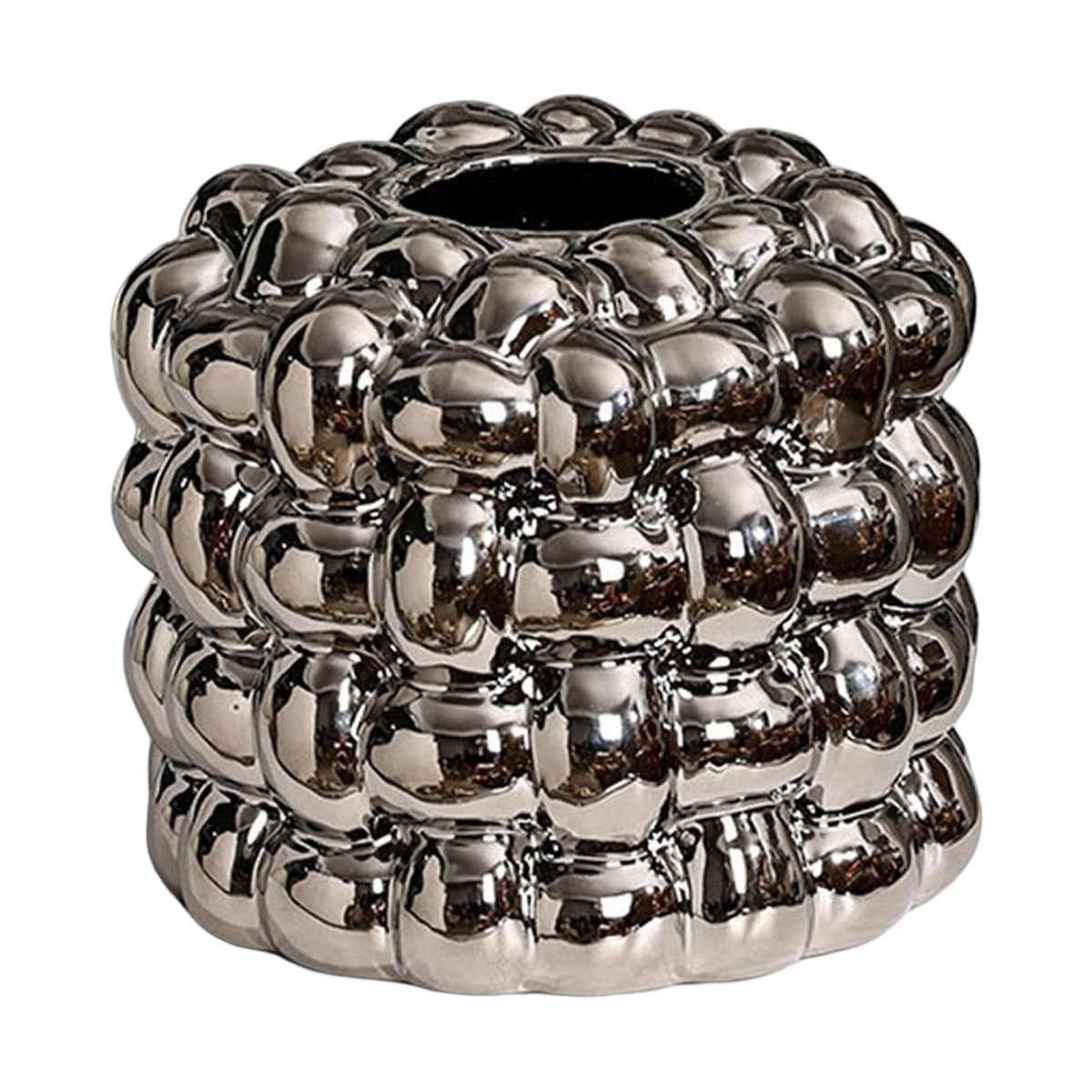 Maxbell Napkin Holder Organizer Ceramic Tissue Box Holder Chic for Living Room Decor Argent