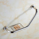 Max Maxb Bathroom Shower Toilet Bath Grab Bar Safety Handrail with Soap Dish Holder