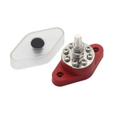 Maxbell Terminal Studs with Dustproof Cover Bus Bar for RV Marine Accessory 180A Red