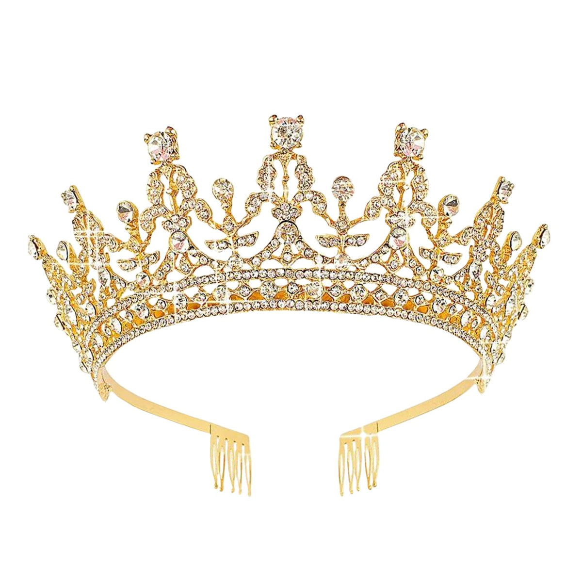 Maxbell Crown Hair Accessories Princess Tiara Wedding Tiara for Prom Christmas Style B